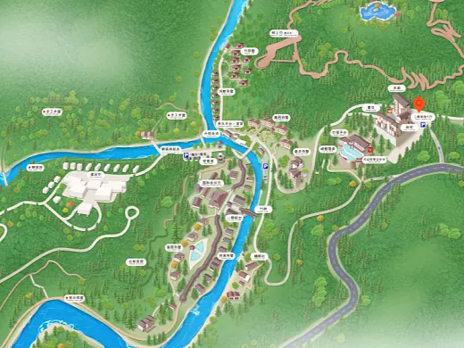 义乌结合景区手绘地图智慧导览和720全景技术，可以让景区更加“动”起来，为游客提供更加身临其境的导览体验。